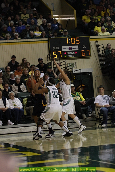 Well-defended Cal player call time-out.