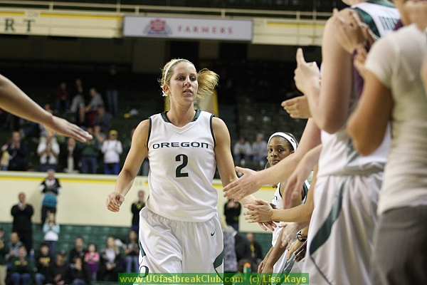 Senior Micaela Cocks.gets a standing ovation from fans.