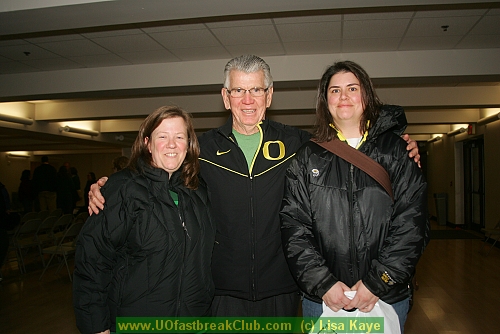 "Coach for the Day" Karen and Dune with Coach Westhead.