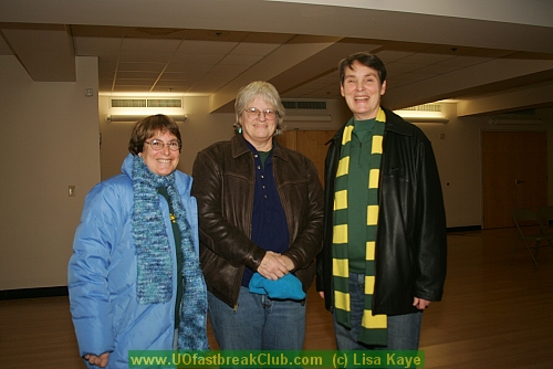 FBC members Nadya & Diane with Peg Rees, UO Associate Director of Physical Education