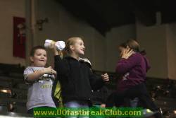 Another fan scores a '3-point' t-shirt catch!