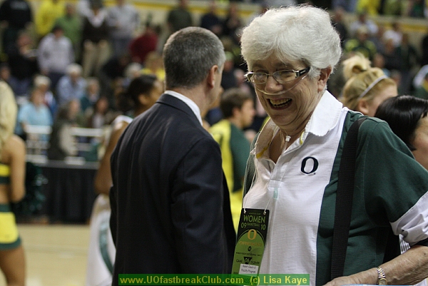 Jan Davies enjoys a position on the bench as "Coach for A Day".