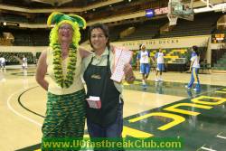 Bingo coordinator Victoria Williams and Mac Court Bingo ticket seller extraordinaire, Ane McKee.