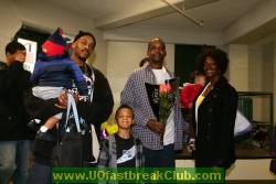 Lindsey Saffold's family arriving for Senior Day celebrations.