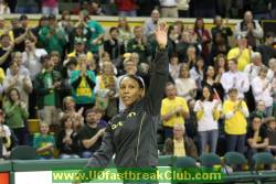 Former UO player, Shaquala Williams was Honorary Captain of the Game.